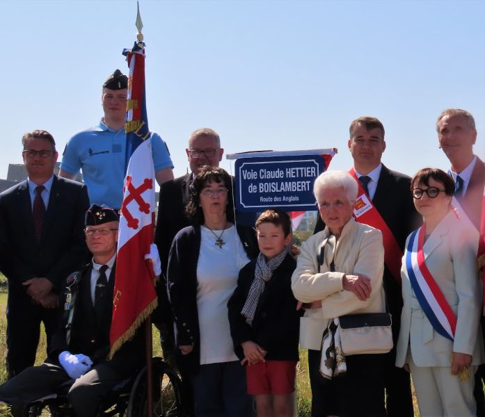 Inauguration de la Voie ClaudeHettierdeBoislambert à GrayesurMer